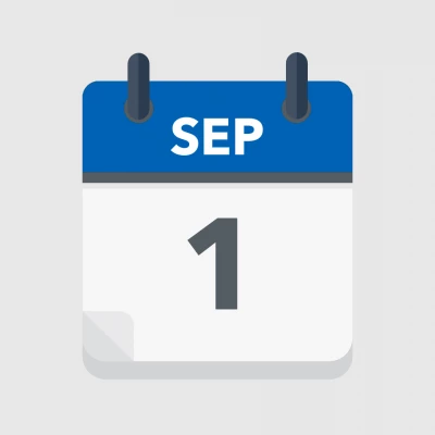 Calendar icon showing 1st September