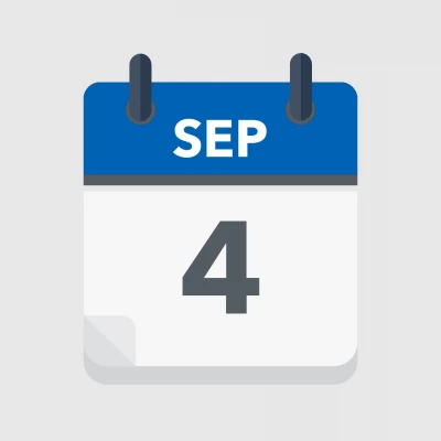 Calendar icon showing 4th September